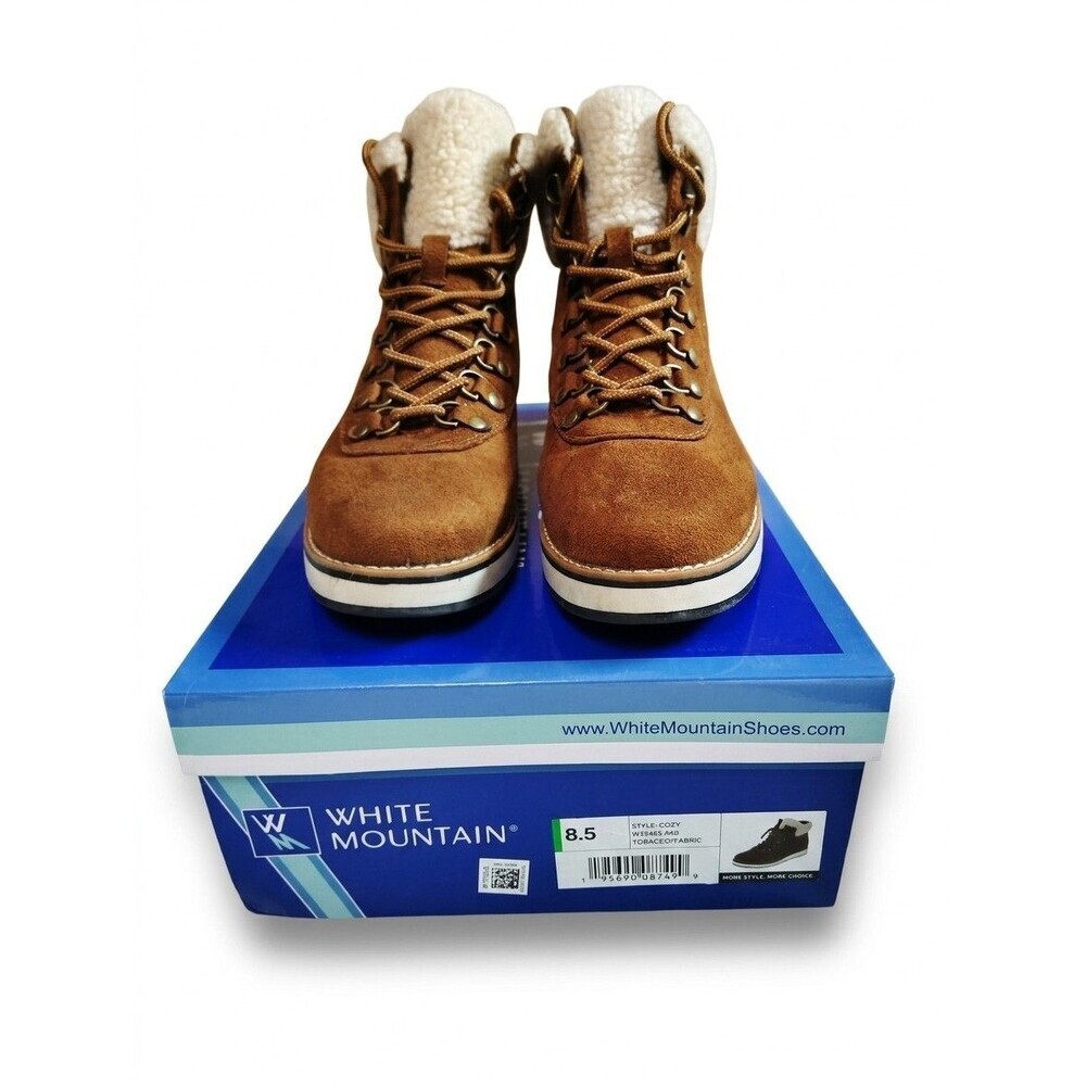 ​White Mountain Cozy Tobacco Hiker Boots Women’s 8.5 EUC With Box